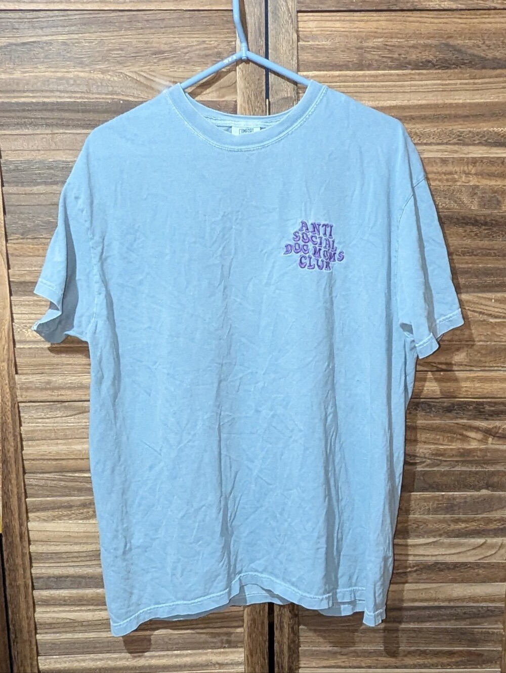 Anti Social Dog Moms Club Light Blue Graphic Tee